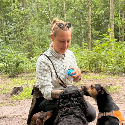 Katrin mit Hund